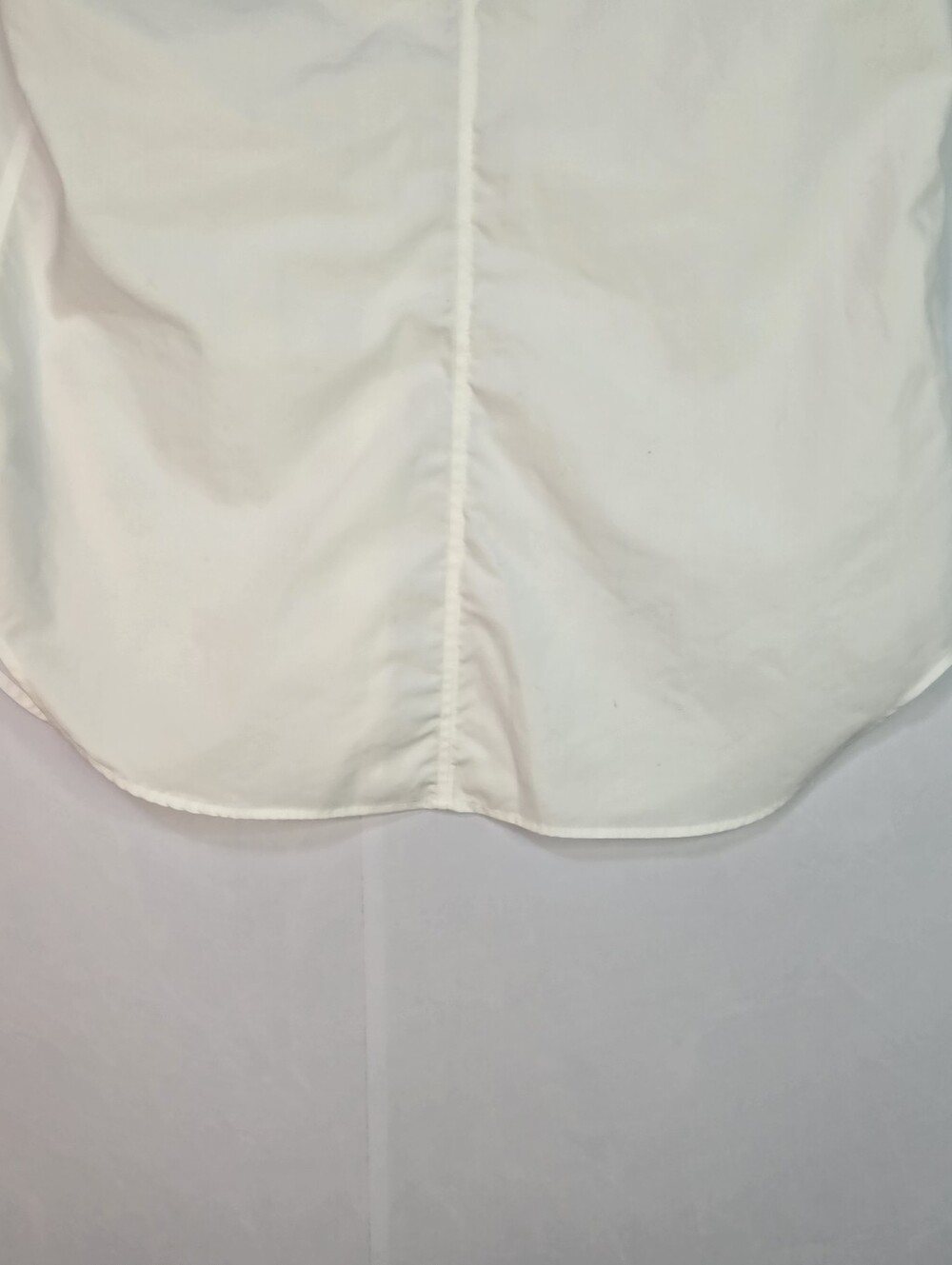 Lands' End Size 4 Women's Sleeveless No-Iron Supima Button-Down Shirt - White - Picture 7 of 9